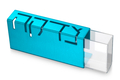 Adi Sidler Contemporary Anodized Aluminum Charity Tzedakah Box - Turquoise