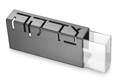 Adi Sidler Contemporary Anodized Aluminum Charity Tzedakah Box - Gray