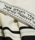 Talitnia Wool Tallit Traditional Kosher Prayer Shawl - Black & Silver Stripes