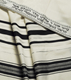 Talitnia Wool Tallit Traditional Kosher Prayer Shawl - Black & Silver Stripes