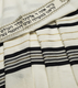 Talitnia Wool Tallit Traditional Kosher Prayer Shawl - Black & Gold Stripes