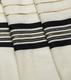 Talitnia Wool Tallit Traditional Kosher Prayer Shawl - Black & Gold Stripes