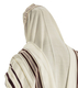 Talitnia Wool Tallit Traditional Kosher Prayer Shawl - Maroon & Gold Stripes
