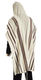 Talitnia Wool Tallit Traditional Kosher Prayer Shawl - Maroon & Gold Stripes