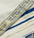 Talitnia Acrylic Tallit Imitation Wool Prayer Shawl - Blue & Gold Stripes