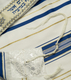 Talitnia Acrylic Tallit Imitation Wool Prayer Shawl - Blue & Gold Stripes