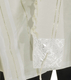 Talitnia Acrylic Tallit Imitation Wool Prayer Shawl - White & Silver Stripes