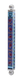 Dorit Judaica Aluminum Mezuzah Case - Blue and Red Pomegranate Design