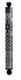 Dorit Judaica Square Tube Mezuzah Case with Knobs - Black and Gray Shapes