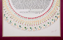 YehuditsArt Hand Decorated Ketubah with Micrographics - Seven Species