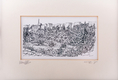 YehuditsArt Sketch Print of Mount Zion, Jerusalem Walls and Tower of David
