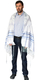 Talitnia Zion Paz Tallit Prayer Shawl - Blue Silver Stripes