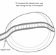 White DMC Knitted Kippah with Narrow Gray and Blue Circular Stripes