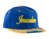 Baseball Cap with Jerusalem and Paint Splatter Design - Blue & Gold