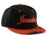Baseball Cap with Jerusalem and Paint Splatter Design - Black & Red