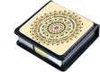 Dorit Judaica Memo Box, Circular Floral Design with Crystal - English Blessings