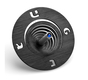 Adi Sidler Spiral Coil Chanukah Dreidel Brushed Aluminum - Black