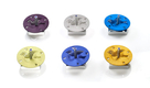 Adi Sidler Brushed Aluminum Chanukah Dreidel, Dove of Peace - Purple