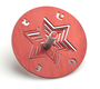 Adi Sidler Chanukah Dreidel with Stand Star of David - Red