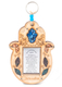 Wood Hamsa Wall Russian Home Blessing - Jerusalem with Semi-Precious Stones
