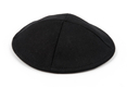 Black Cloth Kippah with Attached Clip