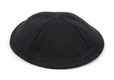 Black Cloth Kippah with Attached Clip
