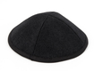 Black-Gray Fabric Kippah with Textured Design - Hidden Clip Inside