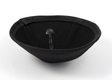 Black-Gray Fabric Kippah with Textured Design - Hidden Clip Inside