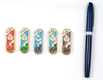 Set of Five Car Mezuzahs in Gift Box - Jerusalem and Menorah Design