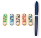 Set of Five Car Mezuzahs in Gift Box - Grapevine and Star of David Design