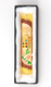 Rounded Mezuzah Case with Breastplate and Menorah Design - Off White & Burgundy