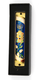 Rounded Mezuzah Case with Hoshen Breastplate and Menorah Design - Blue