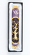 Rounded Mezuzah Case with Gleaming Tree of Life - Purple and Gold