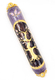 Rounded Mezuzah Case with Gleaming Tree of Life - Purple and Gold