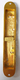 Rounded Mezuzah Case with Star of David, Jerusalem and Menorah - Gold Bronze