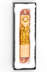 Rounded Mezuzah Case with Star of David, Jerusalem and Menorah - Gold Bronze