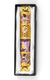 Rounded Mezuzah Case with Gleaming Peace Dove and Flowers - Gold and Purple