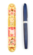 Rounded Mezuzah Case with Dove of Peace and Flowers - Pink, Red and Gold