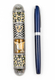 Brown and Gold Enamel Rounded Mezuzah Case - Dove of Peace