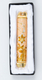 Rounded Mezuzah Case with Star of David and Jerusalem Images - Cream and Gold
