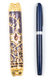 Mezuzah Case with Hamsa, Star of David and Jerusalem Images - Gold and Purple