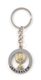 Silver Key Chain with Swivel Center - Decorative Gold and Silver Menorah