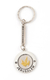 Silver Key Chain with Swivel Center - Gold Peace Dove and Menorah