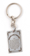 Dog Tag Key Ring, Framed Travelers Prayer in English - Stainless Steel