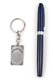 Dog Tag Key Ring, Framed Travelers Prayer in English - Stainless Steel