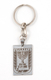 Dog Tag Key Ring, 7-Branch Menorah Emblem of Israel - Stainless Steel