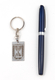 Dog Tag Key Ring, 7-Branch Menorah Emblem of Israel - Stainless Steel