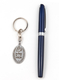 Dog Tag Key Ring, Framed Dove of Peace with Shalom - Stainless Steel