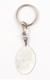 Dog Tag Key Ring, Framed Dove of Peace with Shalom - Stainless Steel