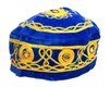 Pack of 3 Velvet and Gold Bucharian Kippah - Assorted Colors